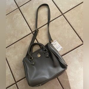 Dark Olive Green Faux Leather Bag Gloria Vanderbilt Retails for $60 NWTS